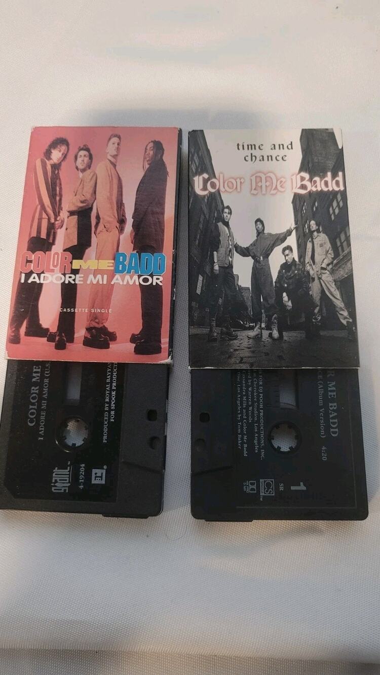 Color Me Badd Cassette Singles Lot Time and Chance I Adore Mi Amor 90s R&B